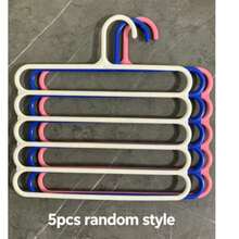 1/5/10pcs Multi-Functional Scarf Rack, Plastic 5-Tier Pants Organizer, Non-Slip Scarf Storage Rack - Multicolor - View 9