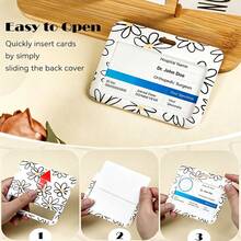 1pc Fashionable Sliding Badge Holder With Floral Pattern And Scroll, Retractable Quick Release, Badge Holder With Rotating Badge Clip And Detachable Lanyard, Horizontal Card Protector, Medical Assistant Badge Buddy Suitable For Office Staff, Nurses, Teachers, Doctors Office Supplies - Daisy Flower Style - View 10