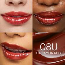 SKINTIFIC Lip Gloss, Moisturizing Plumping (10U Toast Brick) - 08U Cinnamon Rose - View 3