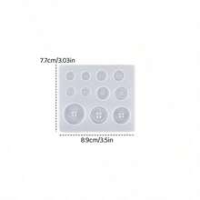 SILIKE LUFEI DIY Button Resin Molds, Multiple Styles Button Resin Molds, Earring, Bag, Clothing, Silicone Molds, Brooch, Accessory Molds - Button Mold - View 2