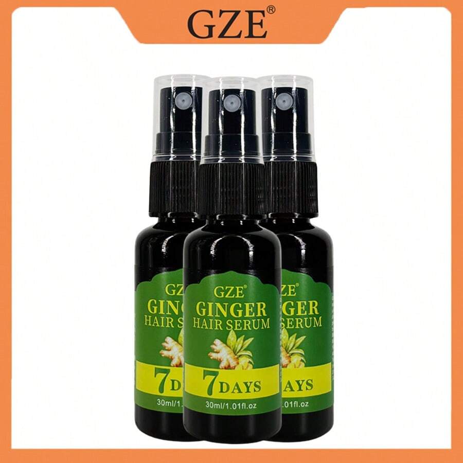 GZE 3入薑髮護理精華，7天保濕強韌髮質，男女皆適用 - 墨綠色 - 查看 1