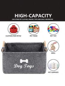 Pet Supplies Storage Box, Universal For Cats And Dogs, Pet Toy Storage Box, Dog Toy Storage Box With Handle, Foldable Pet Supplies Storage Basket/Storage Box, Children's Toy Storage Box/Storage Box - Multicolor - View 11