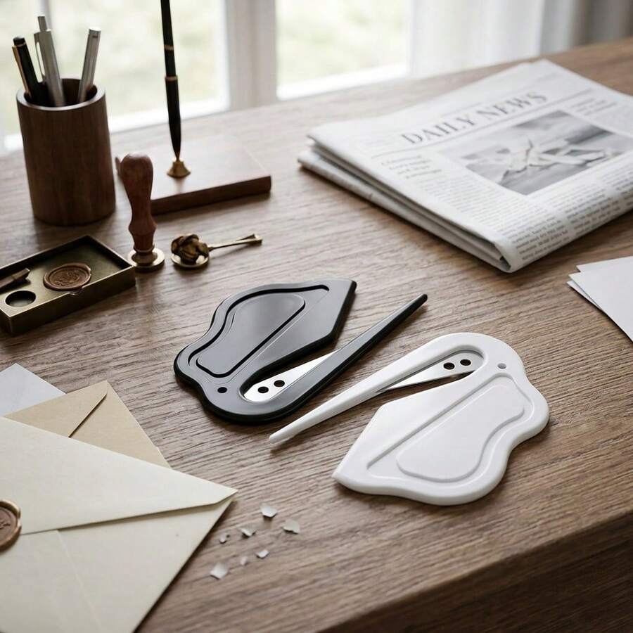 3pcs Mini Letter Opener, Portable Envelope Slitter, Small Box Cutter For Opening Envelopes Package, Office Home Stationery - Color Style Randomized - View 1