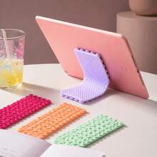 Extended Version Multi-Function Silicone Suction Cup Phone Holder, Foldable Stand, Single-Sided Non-Slip Suction Cup Phone Back Sticker, Desktop Horizontal/Vertical Screen Universal, Suitable For Bathroom Mirror, Selfie, Video Recording Phone Fixed Holder, Portable Movable Vertical Phone Support Stand - Multicolor - View 4