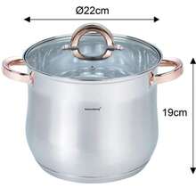 Garnek Stalowy Z Pokrywą, 7,0L, Ø22cm, Klausberg, KB-7792 - View 3