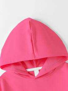 Western Cowboy Girl Style Pullover Sweatshirt, Luxurious Artistic Horse Head Back Print Loose Long Sleeve Sweatshirt, Spring/Autumn - Hot Pink - View 6