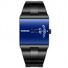 POEDAGAR Men's Stainless Steel Band Fashion Luminous Waterproof Square Quartz Watch, Suitable For Daily Wear, Can Be Given As Birthday Or Holiday Gift - Multicolor - View 9