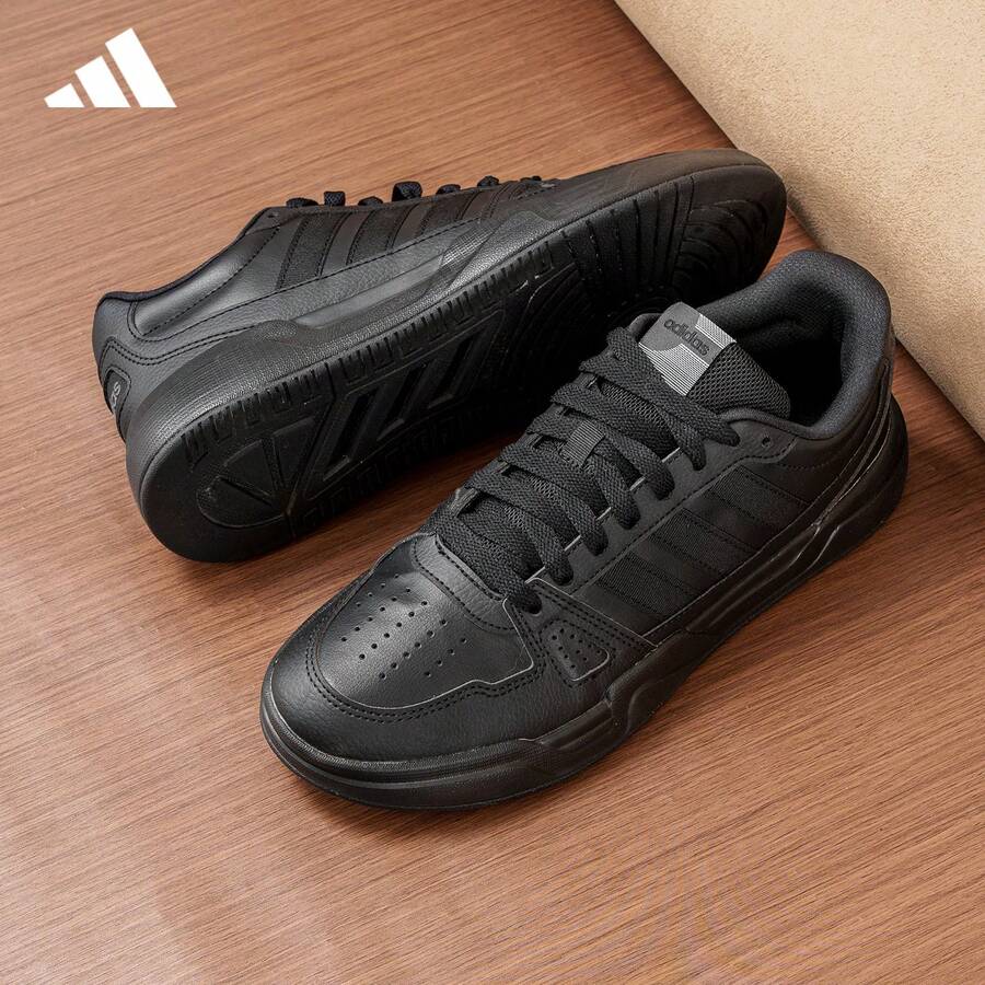 Adidas Black Official Authentic Men's Women's New Low-Top Casual Sports Sneakers JS4361 - Black - View 1