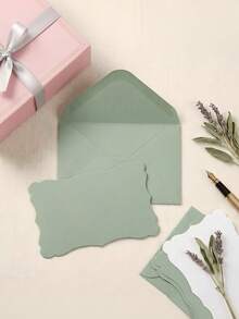 Party Handwritten Invitation Envelope, Pink Greeting Card With Wavy Edge, Colorful European Style Western Envelope, Handwritten Party Invitation - Multicolor - View 7