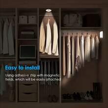 LED Motion Sensor Night Light, Battery Powered Wireless LED Night Light With Electronic Components, Suitable For Home, Hallway, Bedroom, Hotel, Office, Restaurant, Party And Christmas Holiday Decoration (Battery Not Included) - Multicolor - View 7