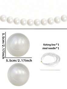 Faux Pearl Floral Garland Wedding Backdrop Decor, Pearl String Hanging Decoration Suitable For Engagement Party, Bridal Shower, Bachelor Party, Baby Shower, Tabletop Styling And DIY Party Decoration - View 10