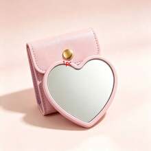 10PCS Heart-Shaped Makeup Mirror And Makeup Bag Set, Purple Makeup Mirror With Exquisite Makeup Bag Set, Purple Makeup Mirror With Exquisit…Matching Makeup Bag, Portable Makeup Mirror Set, Suitable Fo - Multicolor - View 2