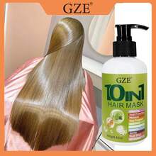 GZE 10-In-1 Multi-Effect Hair Mask 250g/8.82oz, Heat Protection Deep Nourishing Conditioner, Anti-Frizz Hydrating Oil Control Hair Mask, Suitable For Dry Damaged Frizzy Hair - 250g - View 1
