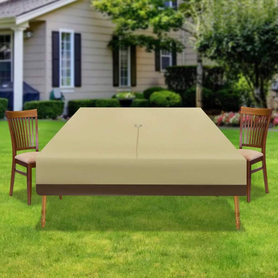 HYYKJ-US Rectangular Oval Patio Table And Chair Cover 275x210x60cm Outdoor Table Protectioncover Waterproof 190T Polyester Fabric Outdoor Furniture Set-Cover - Default - View 1
