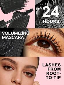Maskara Warna-warni USHAS, 2 Warna, Tahan Air & Anti Luntur, Memberikan Volume & Memanjangkan, Tidak Menggumpal, Cocok untuk Riasan Panggung Cosplay Halloween - #02 Cokelat Kastanye - View 3
