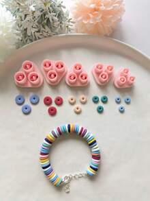 Polymer Clay 3-Hole Round Ring Cutter, Multi-Size Hollow Circle Shape, Suitable For Making Earrings, Brooches, Pendants And Other DIY Crafts. High Precision Soft Clay Cutting Mold. Soft Clay Tools - Hollow Circle - View 3