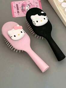 SANRIO فرشاة شعر هالو كيتي لطيفة بوسادة هوائية ناعمة، محمولة للاستخدام الرطب والجاف - متعدد الألوان - مشاهدة 2