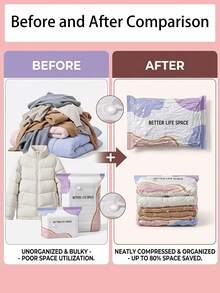 2026 Pump-Free 3D Vacuum Storage Bag, 80% Compression Rate, Extra Large Capacity, 3D Roll-Up Vacuum Sealed Bag, Upgraded Large Capacity Compression Storage Bag, Suitable For Bedding, Clothing, Blankets, Oversized Bedding, Travel Storage Cubes - Multicolor - View 6