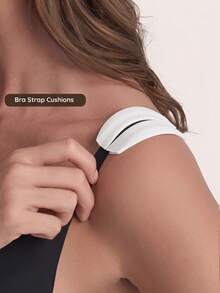 Lignisse 2/3 Pairs Silicone Strap Holder Anti-Slip Shoulder Pad Invisible Strap Keeper Comfort Cushion Reusable Bra Strap Fixer Women Intimates Accessories - Multicolor - View 3
