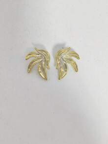 2-12PCS Gold Sunflower Bird Leaf Earrings Set - Gold - View 4