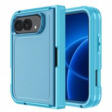 Military-Grade 3-In-1 Shockproof Phone Case, Heavy Duty Anti-Fall Anti-Slip Multi-Layer Protective Waterproof Scratch-Resistant Durable Full Body Protective Phone Case, Universal, Practical Phone Accessory Gift For Spring Festival - Lake Blue - View 132