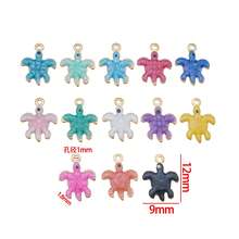 5pcs 18K Golden Plated Enamel Turtle Charms Sea Tortoise Animal Pendants For DIY Bracelet Necklace Earring Ocean Theme Jewelry Making Findings - Multicolor - View 9