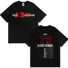 Rapper Orelsan 2026 Album Double Sided Print Fashion Graphic Tshrit Men Women Casual Cotton Comfort O-Neck Tshrit Streetwear. - Black - View 1
