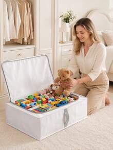 3/1pc Foldable Fabric Underbed Storage Bag, Fully Utilize Underbed Space, Can Store Blankets, Quilts And Pillows, Suitable For Closet Organization, Underbed, Wardrobe And Cabinet Top Storage, Also Suitable For Holiday, Room, Home And Bedroom Decoration, Clothing Storage, Storage Box, Storage, Underbed Storage Space - Multicolor - View 6
