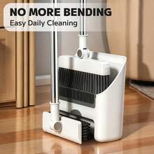 3-In-1 Foldable Broom And Dustpan Set, Multi-Functional Cleaning Tool, Suitable For Living Room, Bedroom, Bathroom, Carpet And Hardwood Floors, Durable Plastic, No Shedding, Perfect For Home, Office, School And Dorm, Ideal Christmas Gift - Broom and Dustpan Set - View 9