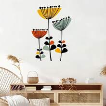 Bohemian Floral Wall Decals For Kitchen, Bedroom, TV Wall - Peel And Stick Wall Art Stickers, Smooth, Self-Adhesive, One-Time Use - Multicolor - View 7