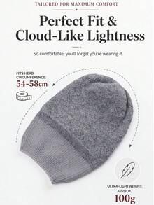 Minimalist Vintage Hollow Cable Knit Beanie, Oversized Fit, Face-Slimming, Ear-Covering Warm Hat For Shopping, Commuting, Travel, Matching With Coats And Sweaters - Multicolor - View 3