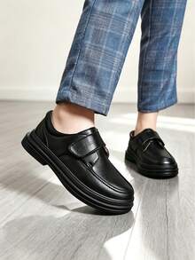 Boys' Summer New Campus Style Genuine Leather Oxford Shoes - Black - View 6