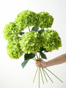 18/9/1件裝綠色人造繡球花，適用於婚禮、新娘花束、居家與房間裝飾、秋季與萬聖節主題、派對、臥室、浴室、桌面擺飾、戶外場景、返校裝飾、牆面裝飾與辦公空間 - 綠色 - 查看 9
