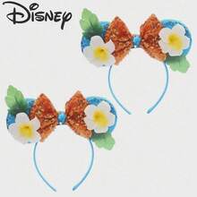 1PC Tropical Island Secret | Disney Moana Mickey Mouse Headband, Plumeria Summer Beach Amusement Park Headpiece - Multicolor - View 8