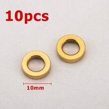 10 Buah Manik-Manik Spacer Bulat Pipih Lubang Besar dari Stainless Steel, Cocok untuk Kalung DIY, Gelang, Pembuatan Perhiasan, dan Aksesoris Manik-Manik - manik-manik pemisah baja tahan karat - View 17