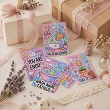 10pcs Pink Aesthetic Friendship Quote Stickers Cute Bestie Decals For Scrapbooking Bottle Gift DIY Decor - 10Pcs - View 8