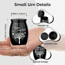 1pc INEYES Personalized Small Pet Urn For Ashes - Waterproof Cremation Keepsake Stainless Steel Memorial Urn With Tree Patterns And Text For Ashes Holder Memorial Dog Cat Funeral Decorative - Multicolor - View 5