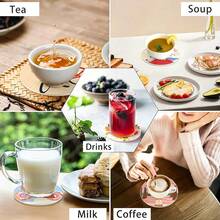 Hot Selling 8PCS Gnome, Flower, Bicycle, Sunflower Print Design PET Non-Slip Coasters, Home Kitchen Decor Accessories, Suitable For Various Holiday Gatherings, Party Gifts, Thanksgiving, Autumn Decoration - Multi-color LDX2631 - View 4
