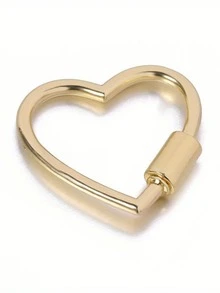 DIY Heart-Shaped Keychain, Key Ring With Screw Snap, Bag Charm, Keychain Accessory, DIY Accessories,Gift Suitable For Close Friend. - Multicolor - View 8