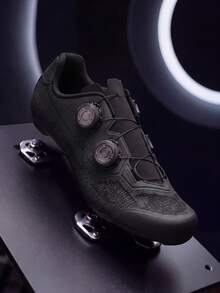 Unisex Dual-Purpose Cycling Shoes For Road & Mountain Bike, Breathable Mesh Hard Sole Bike Shoes With Rotary Buckle, SPD Cleat Compatible Anti-Slip Outdoor Riding Footwear For Men Women - Black - View 5