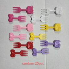 Sanrio 10pcs Hello Kitty Cute Fruit Forks, Party Dessert Forks, Suitable For School And Various Occasions, Reusable, Suitable For Fruit, Cake, Ice Cream - Summer Tableware, Lunch Box, Plate Decoration, Restaurant - Home, Outdoor Picnic - A - View 12