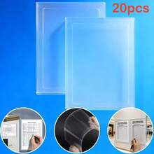 2pcs/10pcs/20pcs Vertical Wall-Mounted Clear Acrylic Display Frames, Modern Sign Holder, Easy Installation, Suitable For Equipment Lists, Announcements, Office Documents, Door Signs - Heavy-Duty Design For Home, Office, Warehouse - 2 Packs - View 10