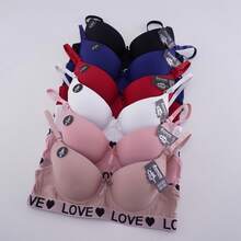 Sostén 6 Piezas Copas B Cierre Frontal Suave Acolchado Levantador Multicolor para Mujer - Multicolor - Ver 2