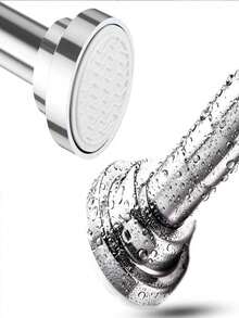 1pc No-Drill Easy Install Telescopic Curtain Rod, Built-In Spring, Suitable For Shower Curtain, Half Curtain And Cafe Curtain, Door Curtain, Multi-Functional Home Storage Accessory - Multicolor - View 6