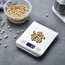 10000g-1g Precision Electronic Kitchen Scale, Compact Design With LCD Display, AAA Battery Powered, ABS Material, Hook Design For Easy Placement, Suction Cup Base For Added Stability, Suitable For Home And Office Use - Silver - View 2