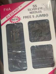 55pcs Silver Hand Sewing Needle Set, Stainless Steel Material, Includes Various Sizes And Specifications; Suitable For Clothing Repair, Sewing, Embroidery And Various DIY Crafts, Ideal For Sewing Beginners, Professional Tailors And Craftspeople, Practical Home Embroidery Sewing Tools - A - View 5