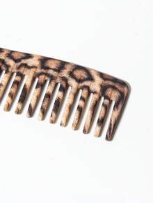 10Pcs Water‑Transfer Printed Marbled Wide Tooth Comb, Leopard & Love Pattern, Portable Easy‑To‑Clean Hair Comb, For Travel & Home Dresser, Daily Use, Salon Hair Tool, Valentine's Day Gift For Girlfriend, Back To School Essential, Fall Decor - Multicolor - View 9