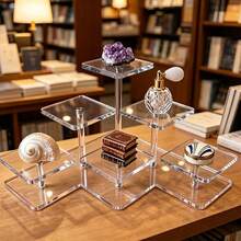 Acrylic Storage Rack Jewelry Figurine Cosmetic Display Stand Suitable For Bedroom Office Desktop Decoration - Multicolor - View 3