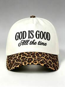 1pc Men Hat Letter 'GOD IS GOOD All The Time' Embroidered Hats For Men Adjustable Hat Perfect For Parties, Travel, And Outdoor Activities - Multicolor - View 3