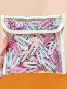 12/6pcs Colorful Printed Seamless Hair Clips, Durable And Non-Damaging, Sweet And Cute Hair Accessories - Suitable For Women And Girls, Daily, Dating, Vacation, Makeup - Multicolor - View 13